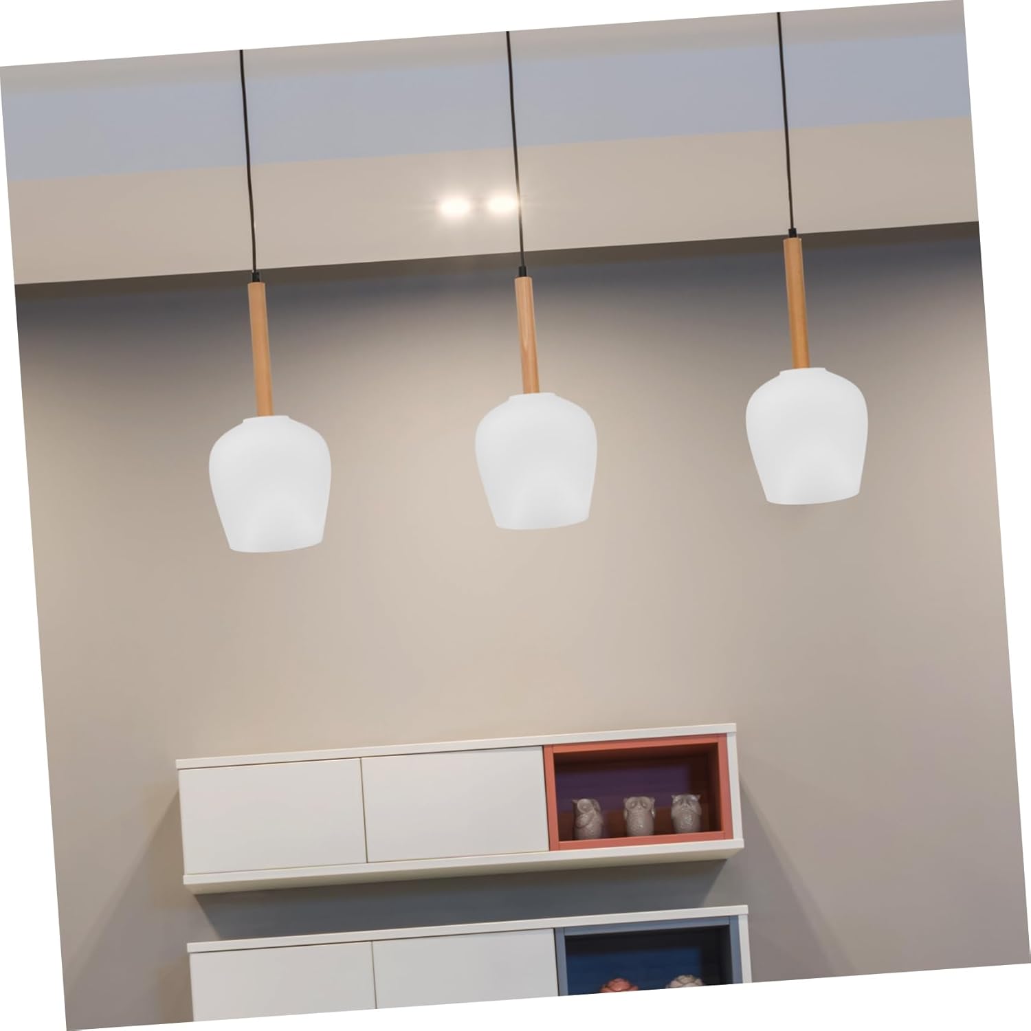 DOITOOL 2pcs Oval Glass Shade Mini Lamp Shade Mini Accessories Globes Bedside Lamp Ceiling Lamp Glass Chandelier s Light Fixture Lamp Cover Light White LED