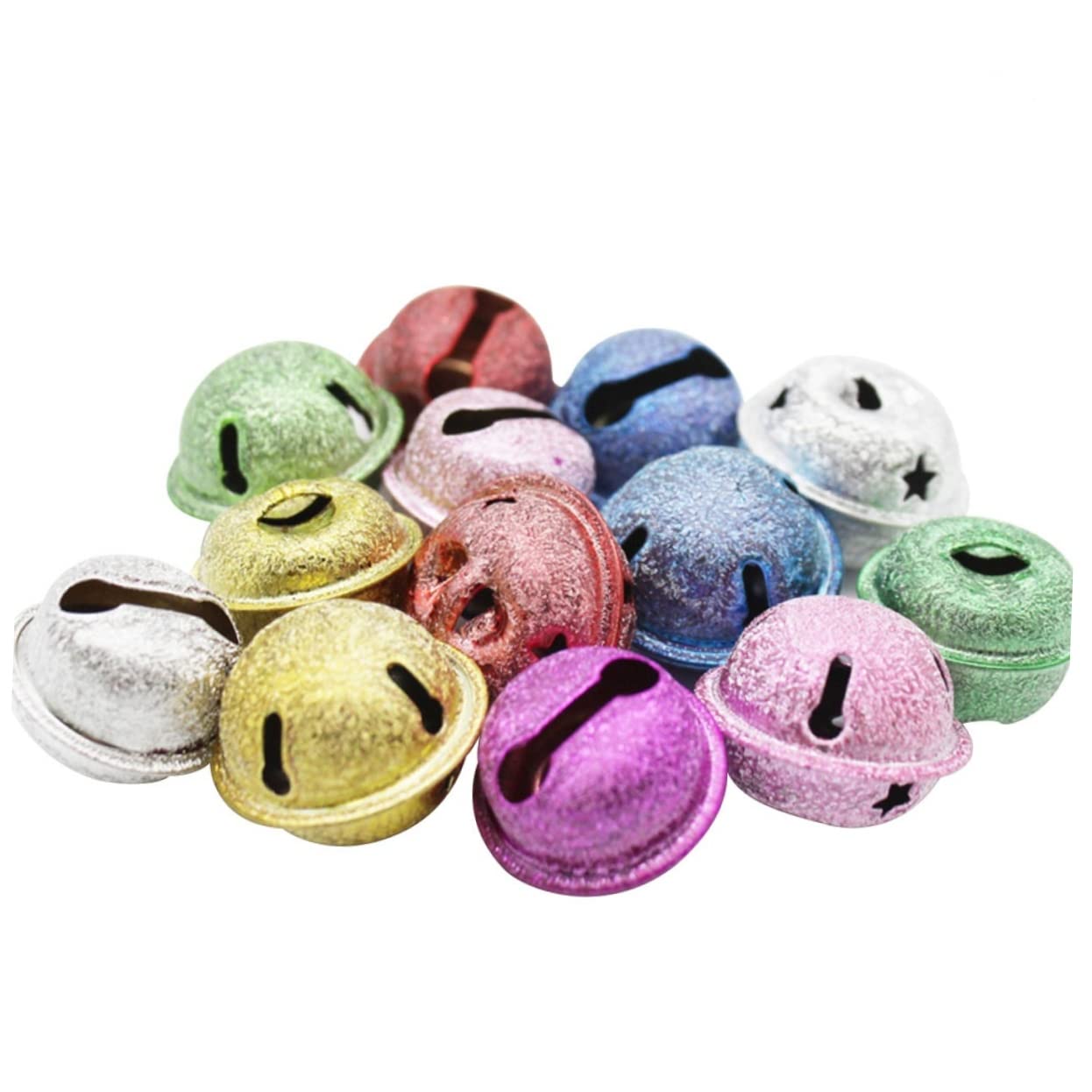 COLLBATH 10pcs Cat Collar Bells for Pet Dogs Assorted Sounds Pet Collar Pendants Random Color