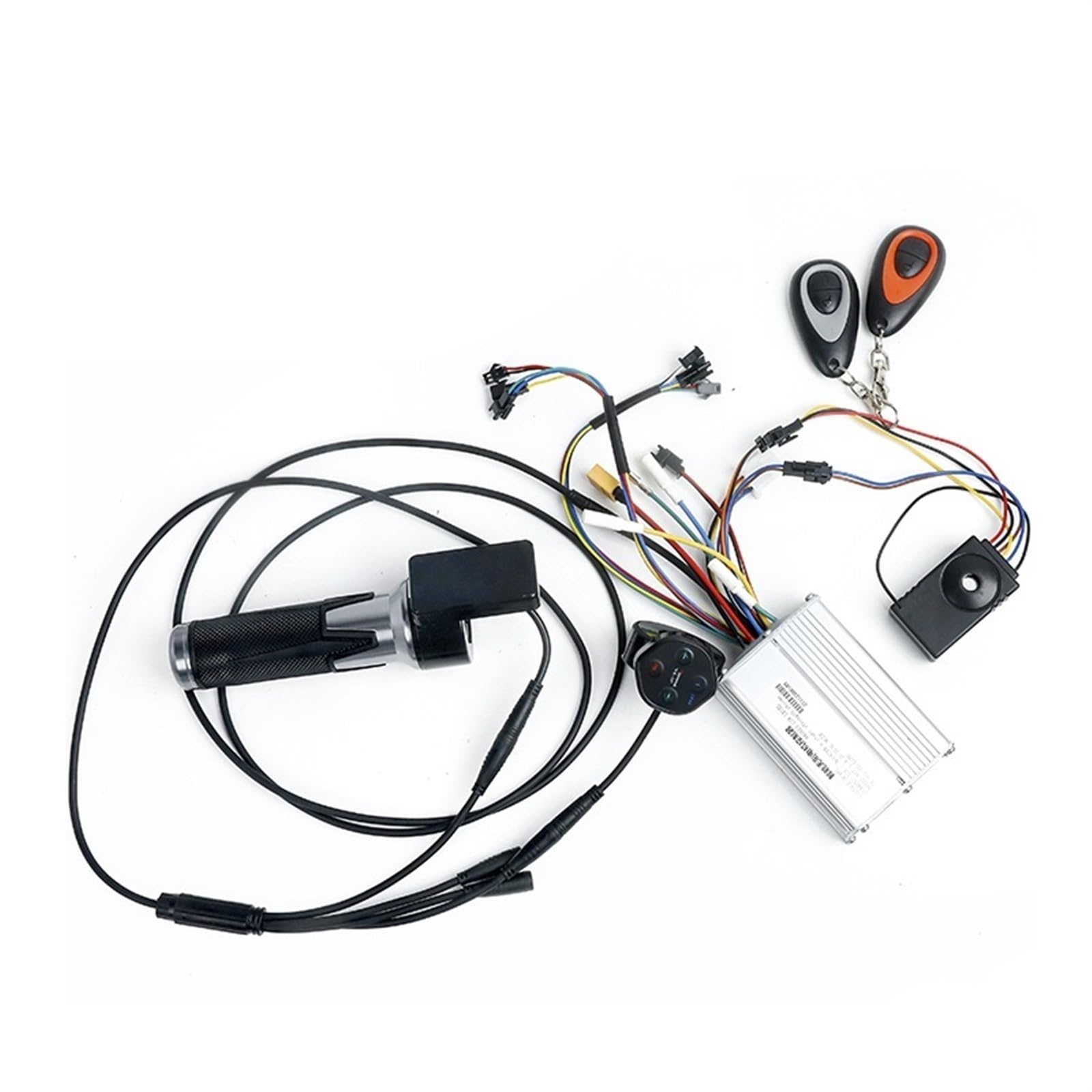 TF901 48V E-Bike Scooter Allarme antifurto Regolatore di velocità senza spazzole remoto Display LCD Acceleratore Twist Grip Manubrio Regolatore per monopattino elettrico(Three pin switch)
