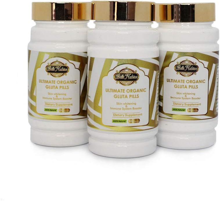 Organic Ultimate Pills (The Most Whitening Pills 3000mg) 3 Bottles