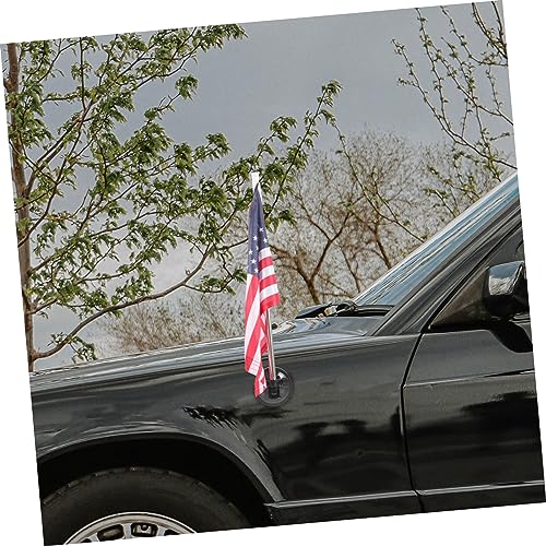 Baluue 1 Conjunto Suporte De Bandeira Com Ventosa Base De Mastro De Ventosa Suporte De Mastro De Ven