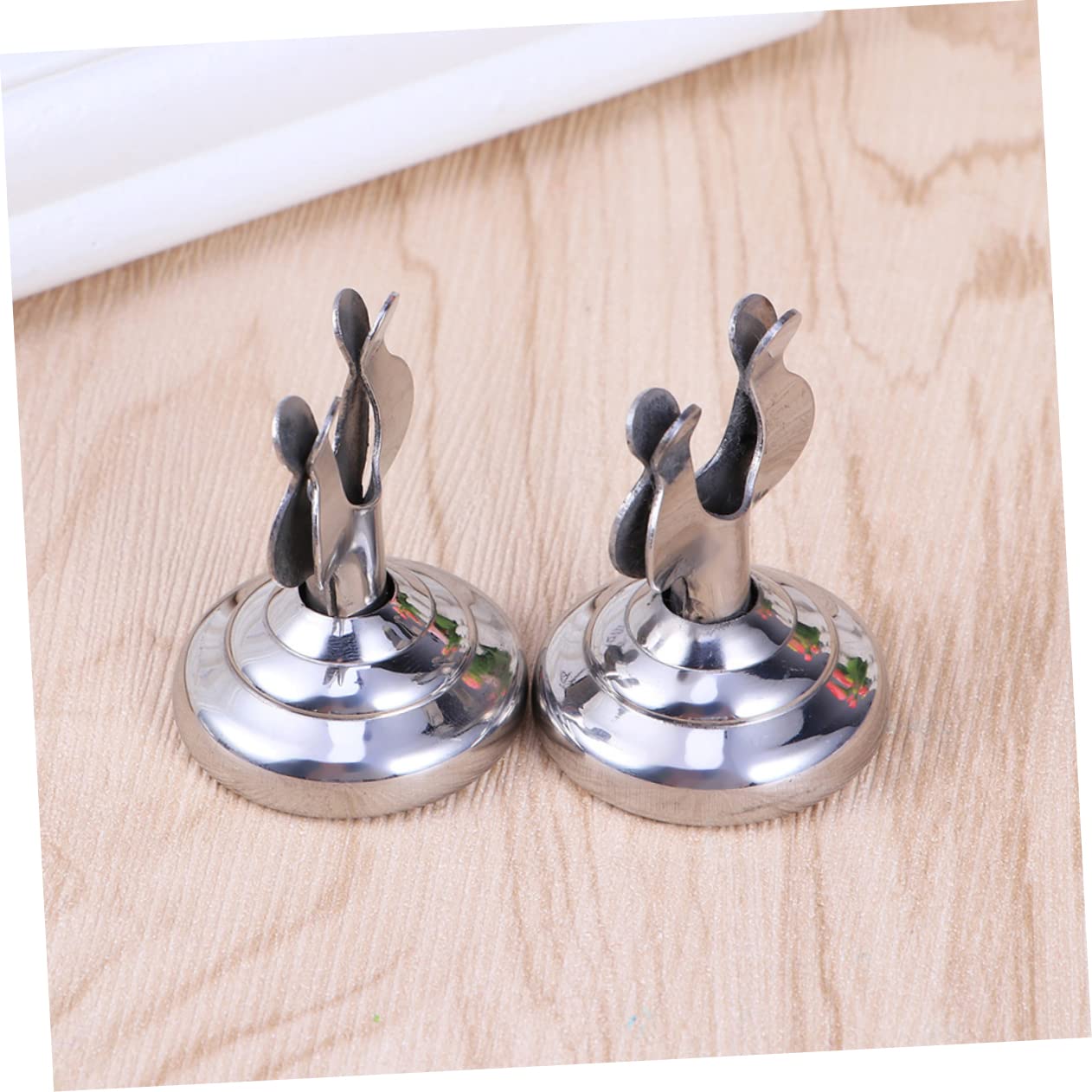 NUOBESTY 3 Juegos De Soportes De Menú De Acero Inoxidable Portátiles Para Números De Mesa Tarjetas De Lugar Para Restaurantes Bodas Y Oficinas. 3 Unidades.