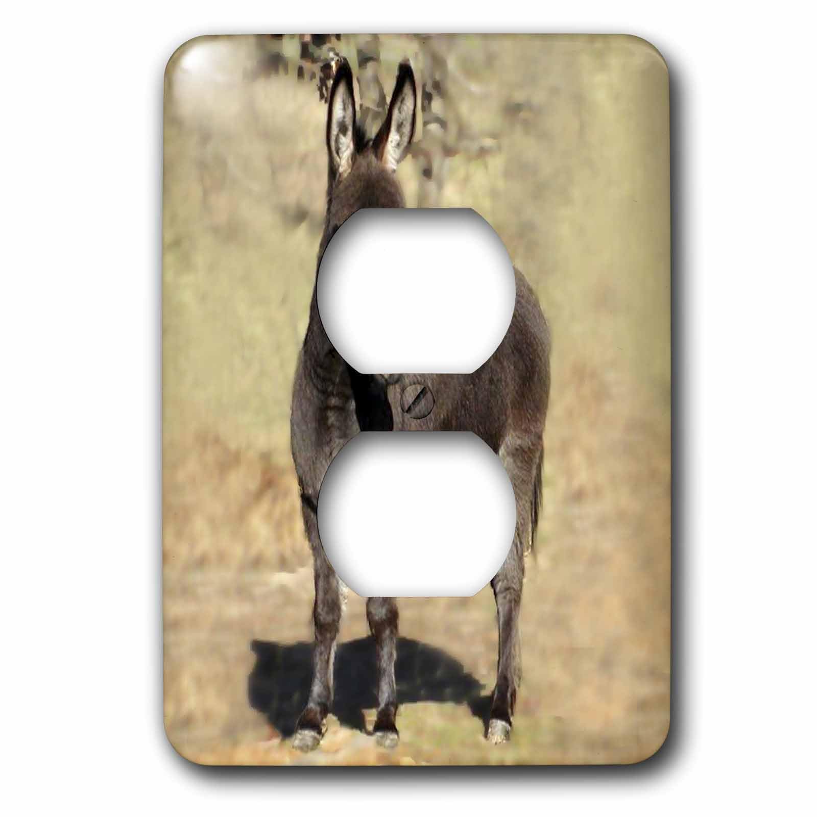 Ane miniature 2 prises lsp_1236_6 decoration murale rustique plaque interrupteur