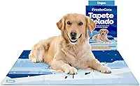 Tapete Gelado Refrescante para Cachorro Grande Porte Cães Gato 110x70cm Alivio Termico Para o Pet Não Utiilza Agua Não precisa Colocar Geladeira Fácil de Limpar