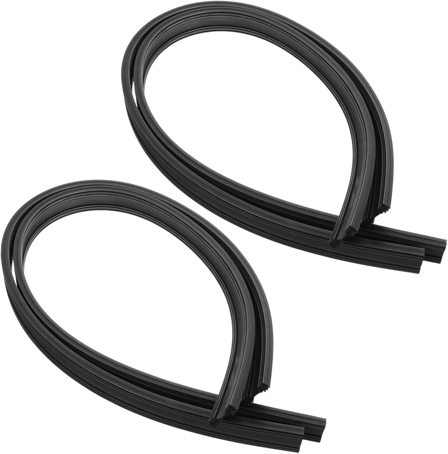 4pcs Frameless Car Windshield Wiper Refills Rubber Strips for Streak Cleaning Easy Installation Compatible Front and Rear