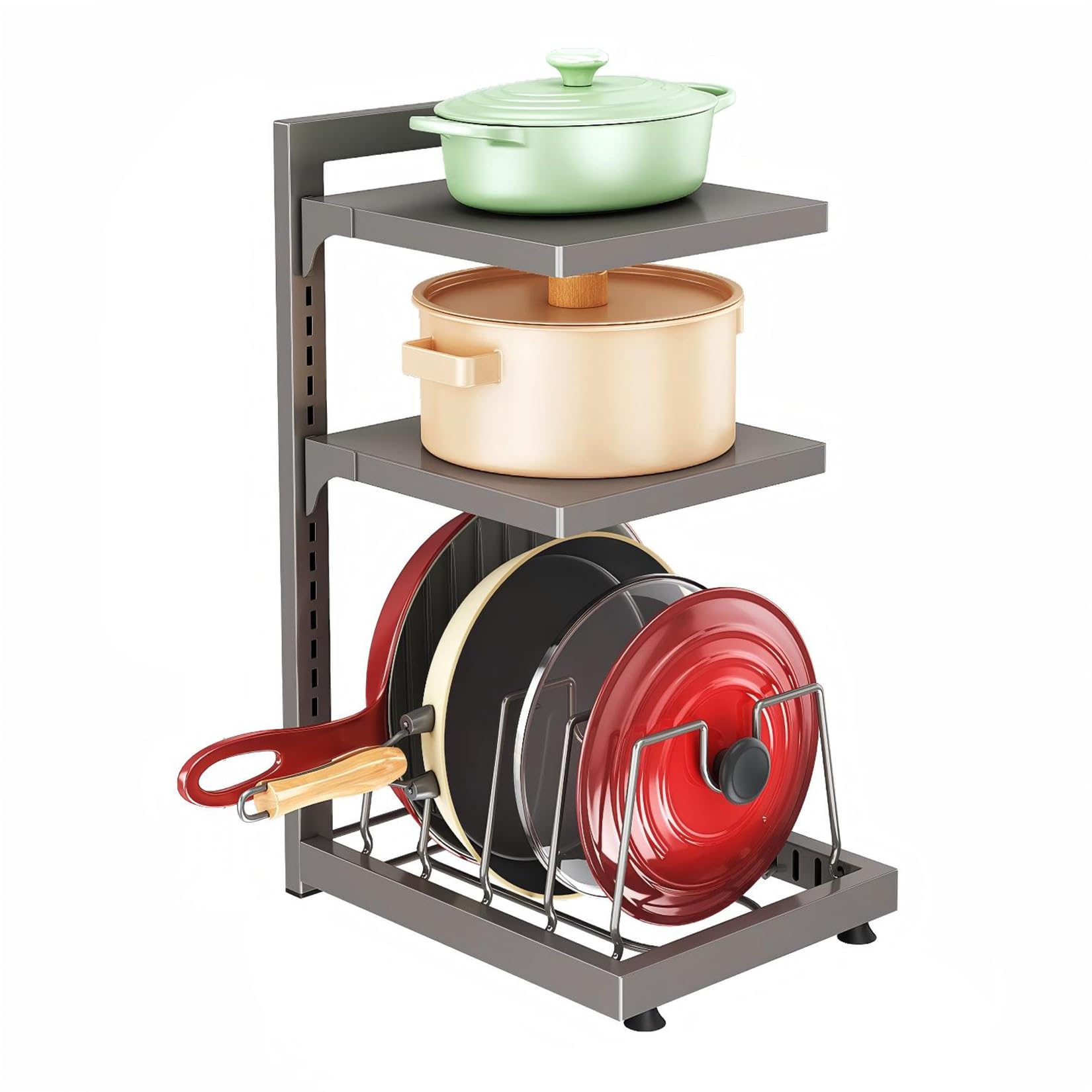 Rangement sous évier multifonction à niveaux réglables pour placard de cuisine