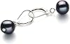 Set de Perlas Cultivadas de Agua Dulce Calidad A de 8-9mm Kaitlyn Black con Plata 925 para Mujer 7