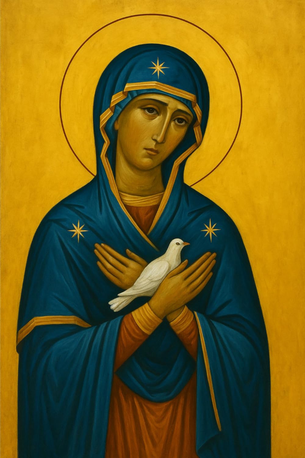 Orthodox Christian Notebook Journal Greek Icon Virgin Mary Panagia 6x9 lined 120 pages