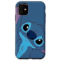 Custodia per iPhone 11 Disney Lilo and Stitch Cute Stitch Face Slate Gray