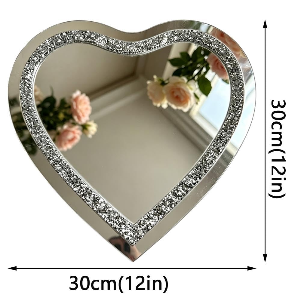 Generico Specchio da Parete a Forma di Cuore 30x30 cm Specchio Salotto