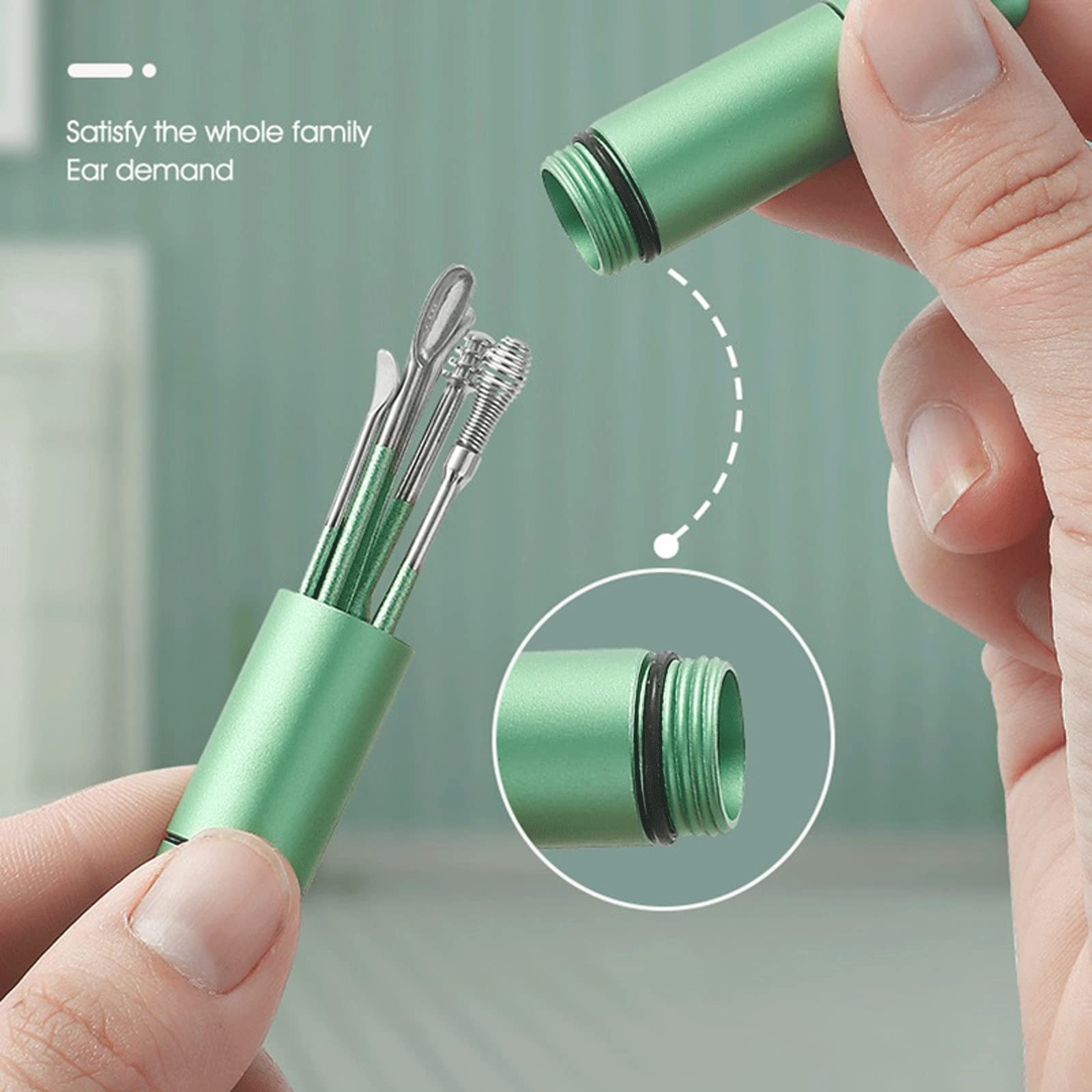 Prodotti per la rimozione del cerume Detergente per Le Orecchie Strumento per la rimozione della Cera Bastoncini per cerume Curette per la
