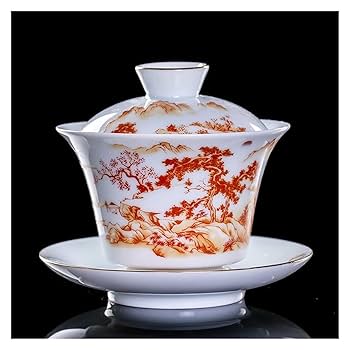 茶碗 中国 Amazon | 中国茶碗、茶碗 180ml 風景模様蓋碗ティーカップ