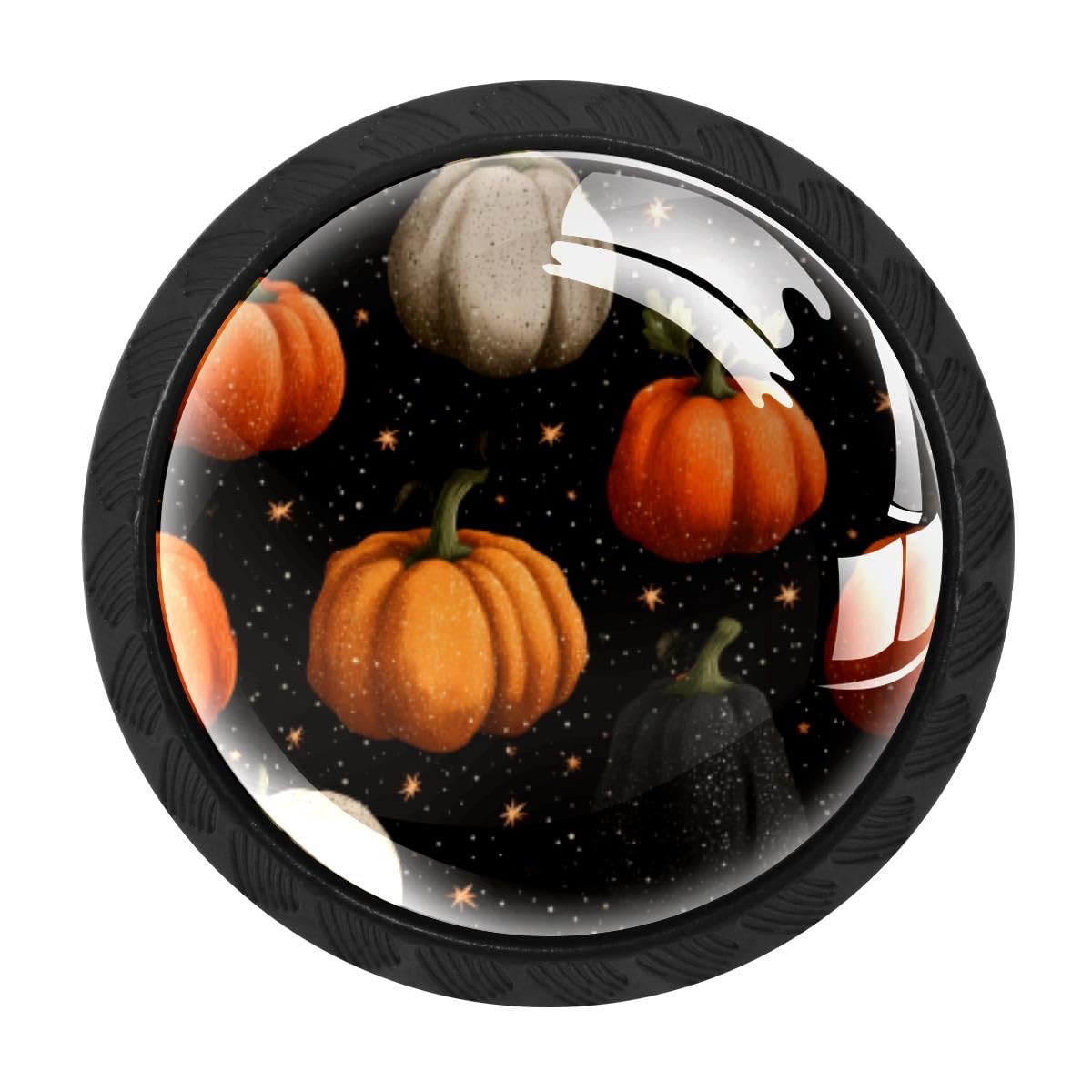 Heoeh Multi 8 4 Pcs Kitchen Cabinet Knobs, Pumpkins Starry Drawer Knobs Dresser Handles