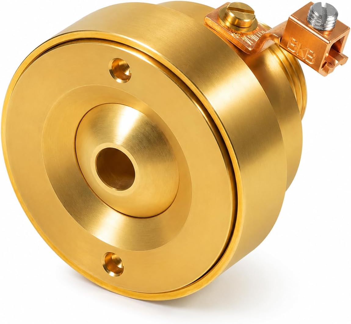 Pool Deck Jet Fountain Nozzle, Brass, 1 in Male Thread, Grounding Lug