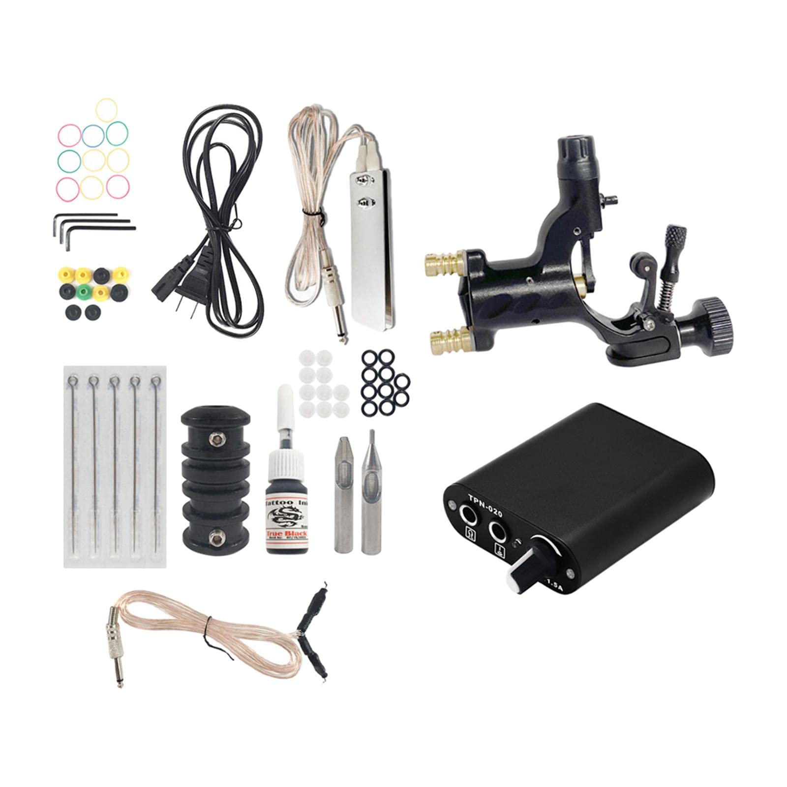 Complete Starter Kit Color Inks Supplies Power Supply Black| Kits| Tattoos & Art |Health Beauty-image-22
