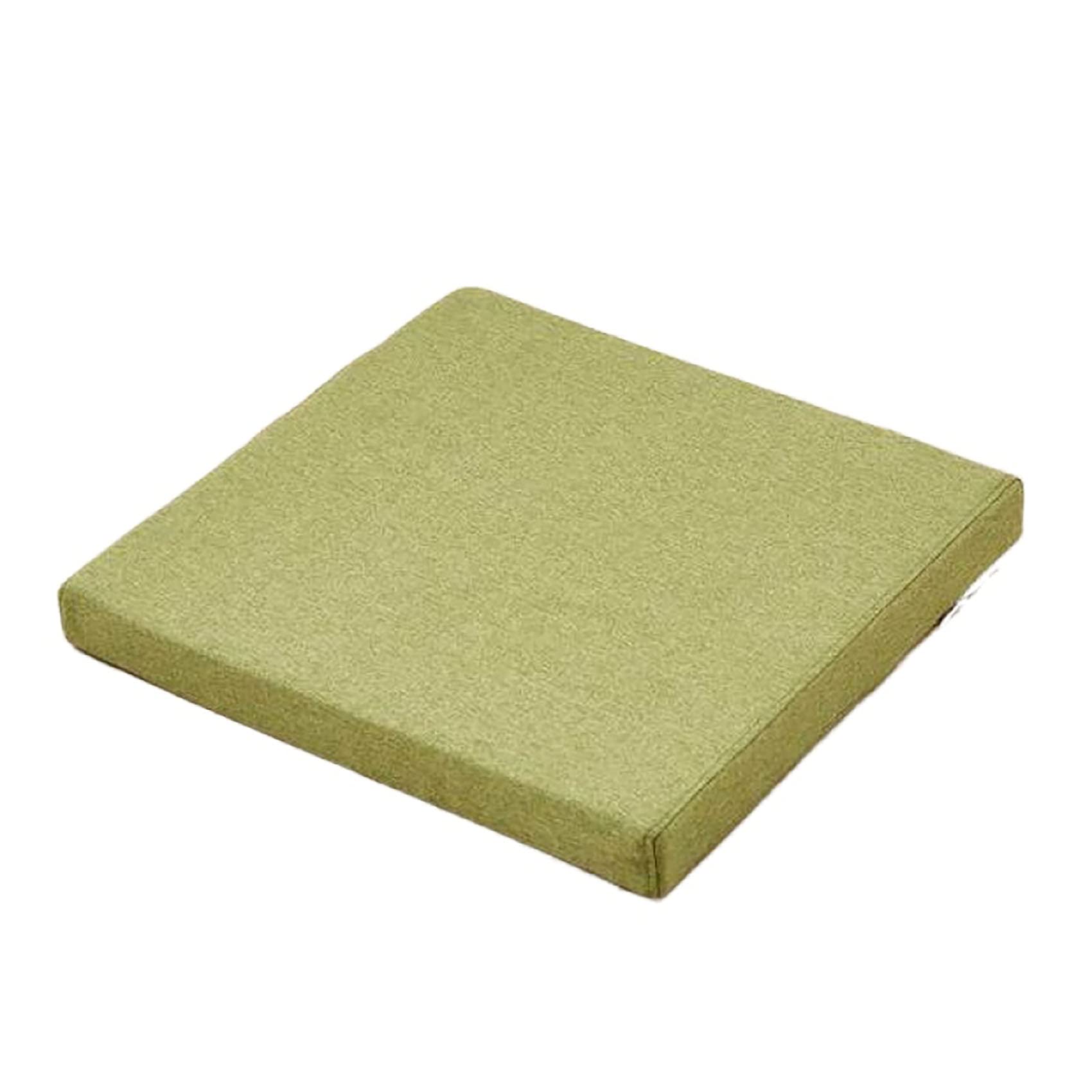 Pościel Poduszki do mebli ogrodowych,Thicken Tatami Poduszki na Krzesła Gąbka Poduszka Podłogowa,Zdejmowana I Zmywalna Poduszka Na Krzesło Biurowe-Zielony 50x50x3cm(19.7x19.7x1.2in)