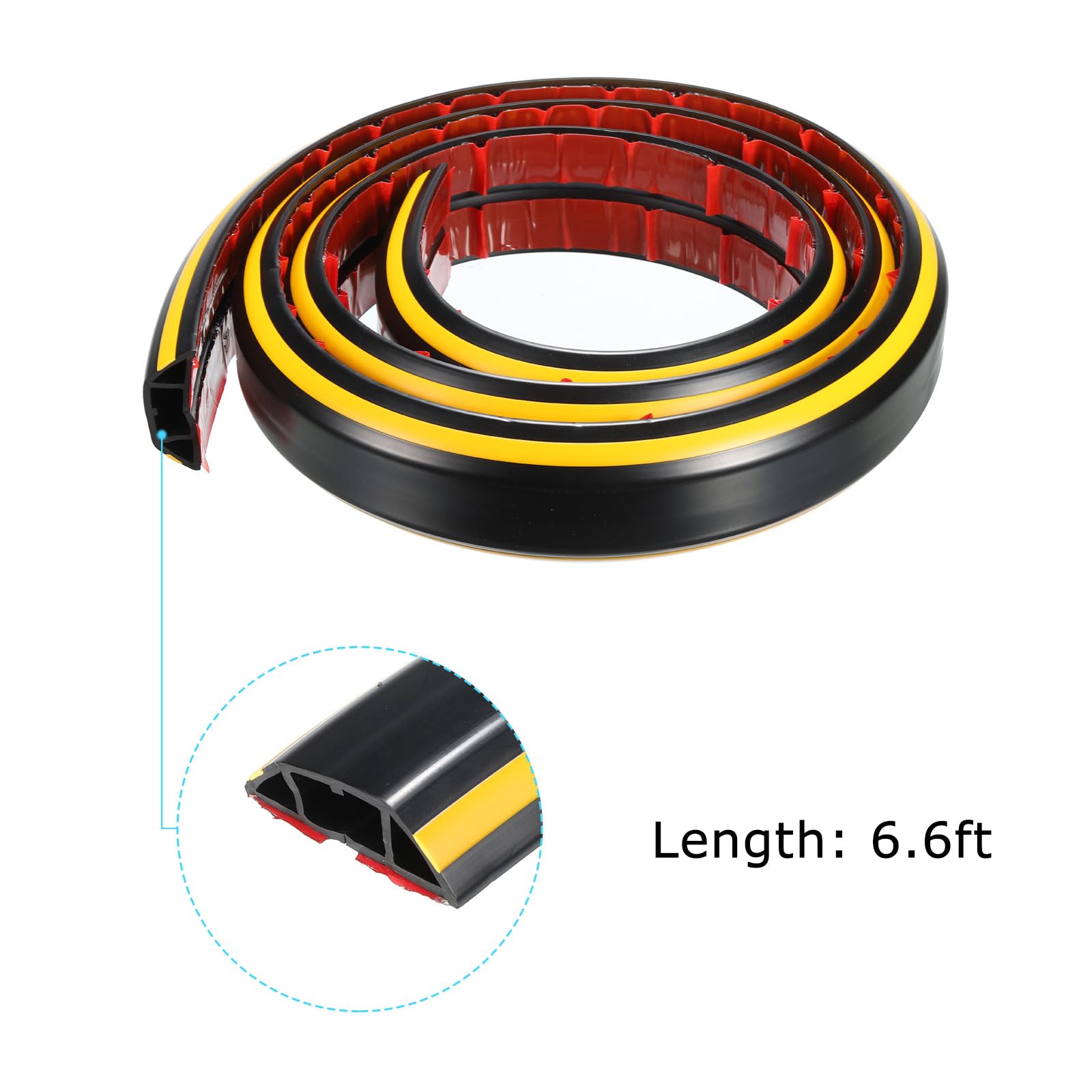 Pasacables Suelo,Canaleta Cables Suelo Cubierta for cables de suelo Protector de cables Protector de cables de alimentación autoadhesivo Ranura for conducto de cables eléctricos Gestión de cables for