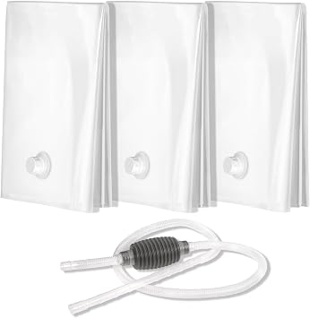 3 Pack 40 Gallon Water Storage Bladder, Heavy Duty Food-Grade Plastic Bag, BPA-Free, Foldable and Resuable. Ideal for Emergency Water Bank, Camping, Gardening & Agricultural Irrigation