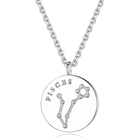 VIKI LYNN Zodiac Necklace 925 Sterling Silver Constellation Jewelry for Women