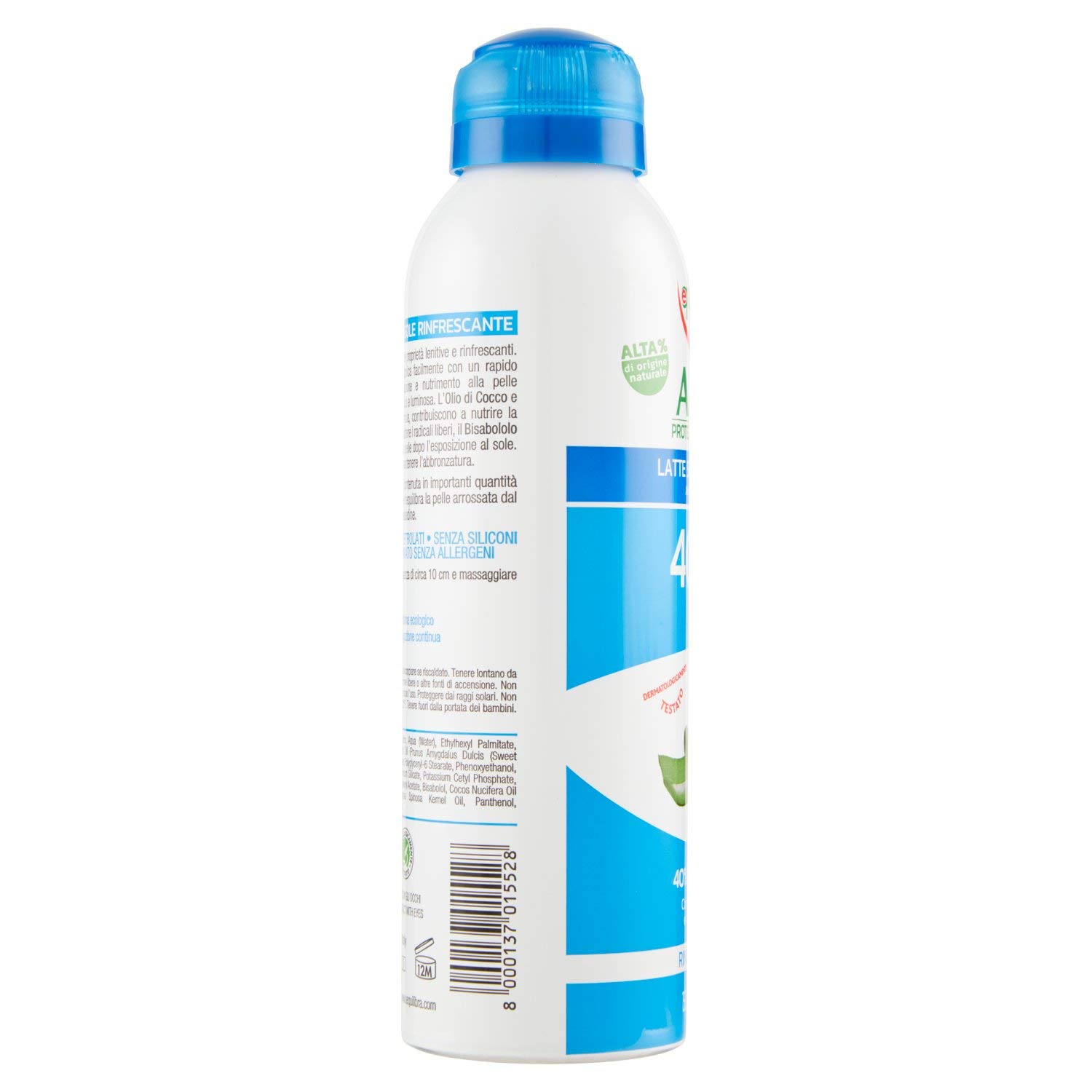 Equilibra Solari Aloe Mleko Spray Solar Aloe Vera, olej kokosowy, olej arganowy i witamina E, 150ml