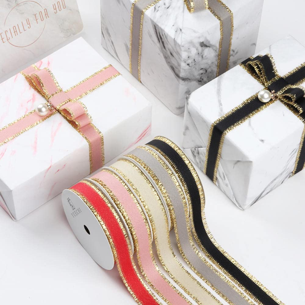Ribbons For Gift Wrapping Ribbon For Fabric Satin Ribbons Kolor Pasek Prezent Prezent Opakowanie Wstążka Wstążka Tort Cake Ogrodzenie Wstążka Łuk Diy Materiał Złoty Stocznia Wstążka-Srebrnoszary