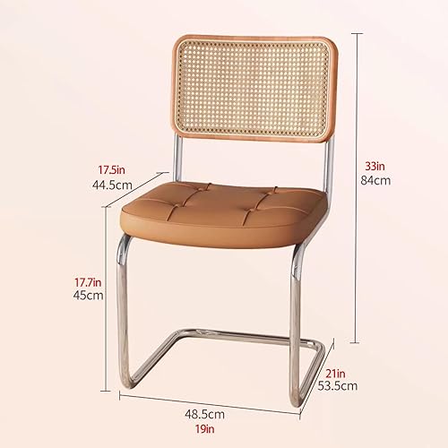 Miniatura 2 de Sillas de comedor de ratán, sillas de cocina, sillas de comedor modernas con madera maciza para cocina, sala de estar, silla de mediados de siglo,