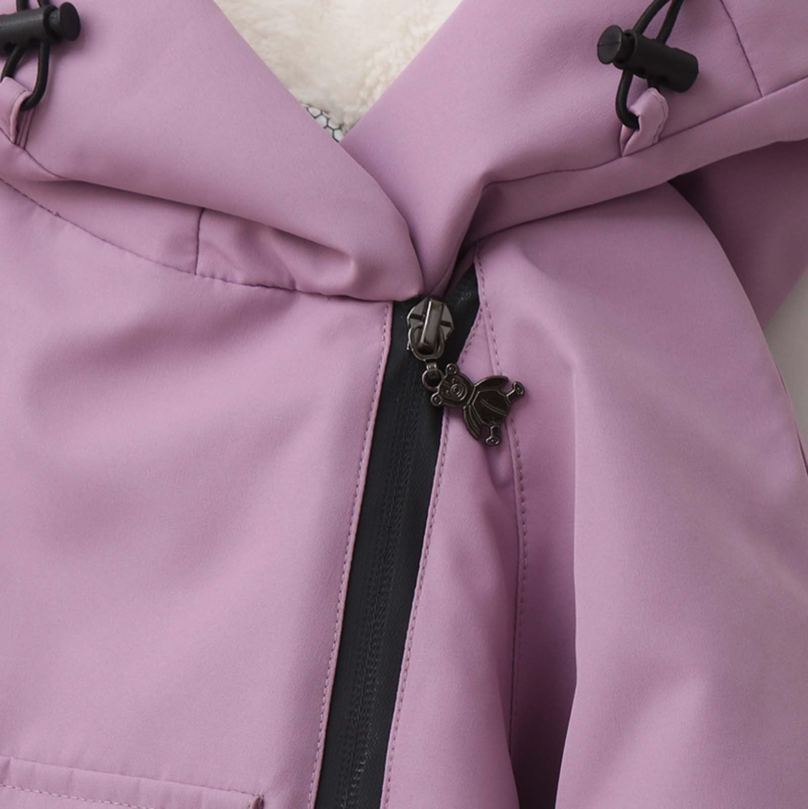 Generisch Schneeanzug Baby Strampler Winter Warm Ski Anzug Kind Schnee Fleece Jacke Wasserdicht Jumpsuit Pelzkragen mit Kapuze Winddicht Snowsuit Outfits für Mädchen Jungen Schneeoverall