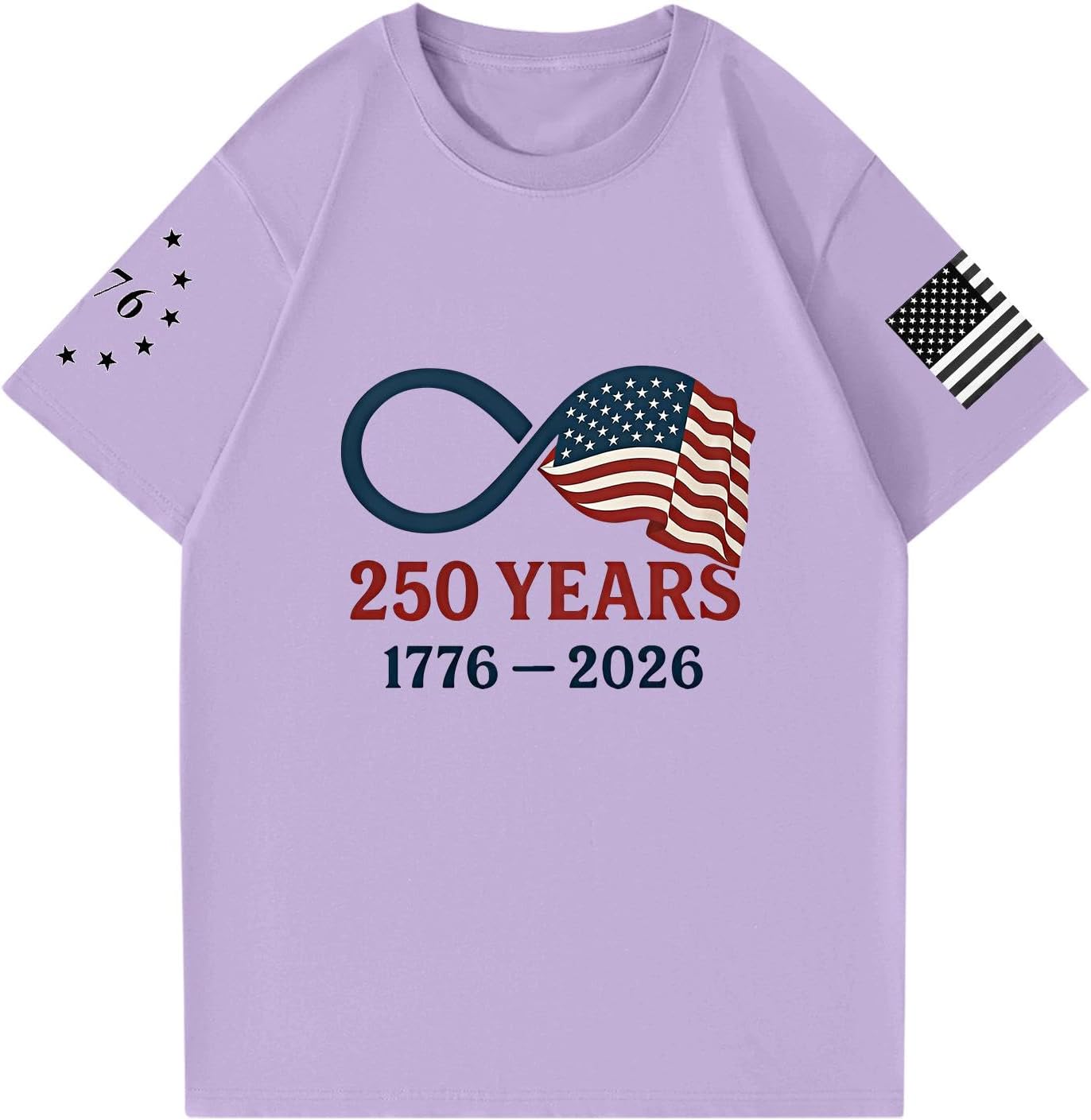 RTRDE Men's 250 Anniversary USA Shirt Short Sleeve 1776-2026 American Flag Print Athletic Workout Patriotic Shirts, S-5XL