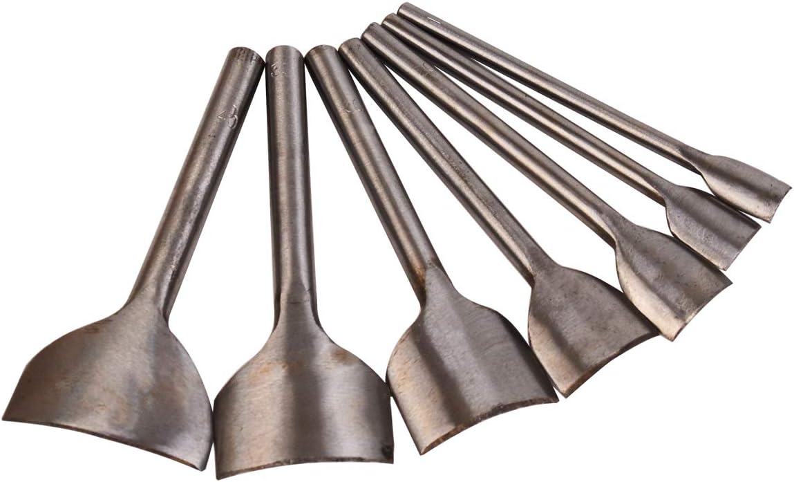 Baitaihem 7 Pcs Arc-Shaped Leather Craft Half-Round Cutter Punch Strap Belt Wallet Bag with 7 Size(10mm,15mm,20mm,25mm,30mm,35mm,40mm) Arc-Shaped