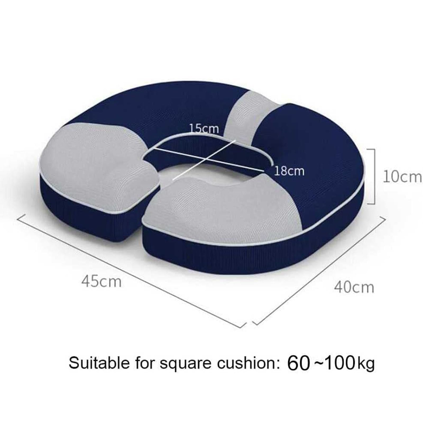 Cuscino del Sedile per Emorroidi Ortopediche Portatile, Cuscino Ergonomico per La Prostata, Cuscino per Ciambella in Memory Foam per Coccige,C