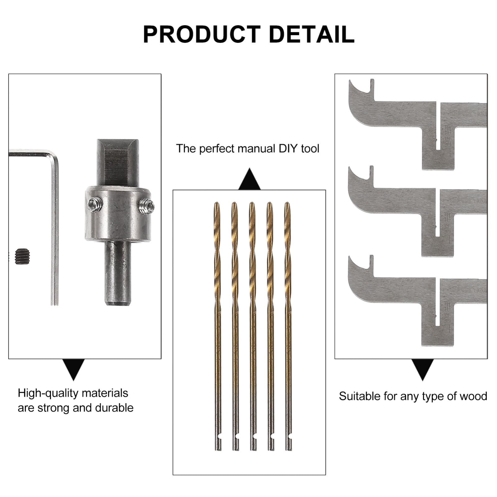 Levemolo Set di Utensili per Intaglio Legno ad Alta Precisione in per Realizzazione Braccialetti e Anelli in Legno Fresatura e Foratura Professionale