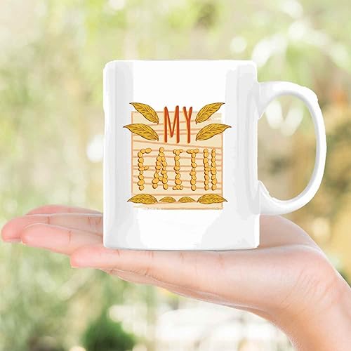 Miniatura 5 de Funny Gift Grandma Gift Idea Faith Based 'my Faith Design' With Mustard Seeds & Leaves 11oz 15oz White Coffee Mug