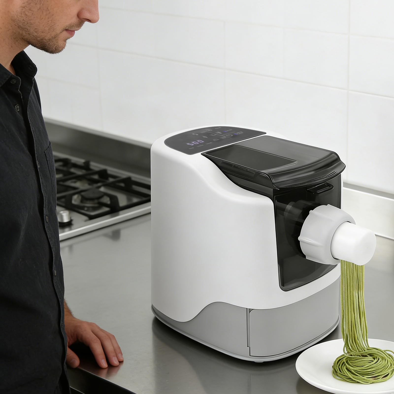 Nudelmaschine Elektrische Teigkneter Pasta Hersteller 13 Formen 500g