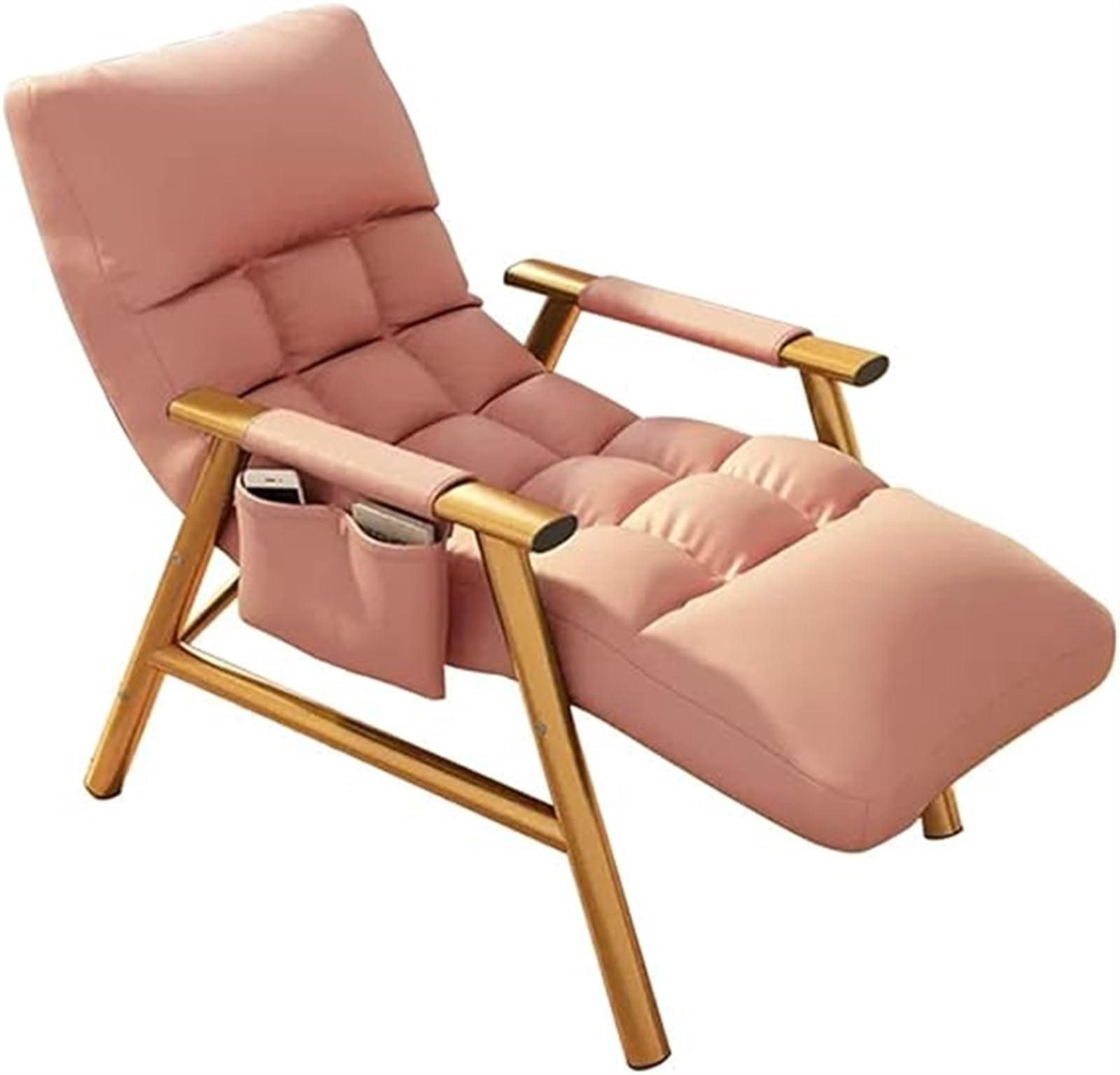 SOYDAN Poltrona Tempo Libero Soggiorno,Comoda Poltrona Reclinabile Camera Letto,Sedia Imbottita Stile,Poltrona Moderna con Struttura Acciaio,Divano Singolo Sala Lettura,Balcone (Color : Pink)