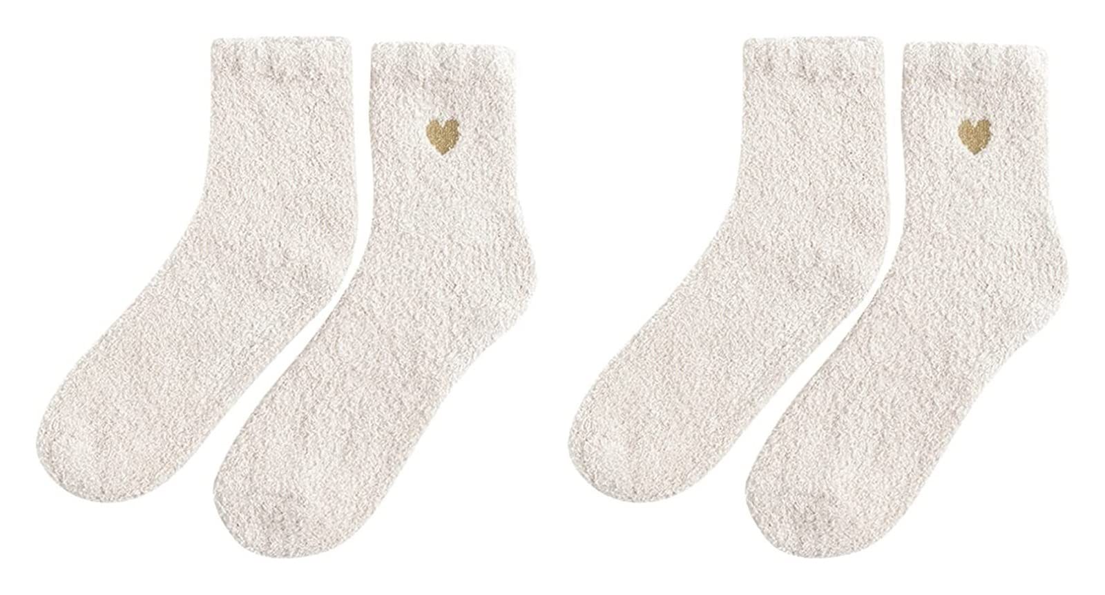 Skarpety Do Codziennego Noszenia Skarpetki W Kształcie Serca Dla Kobiet (Śliczne Bawełniane Skarpetki Damskie Modne Bawełniane Skarpetki)(White)