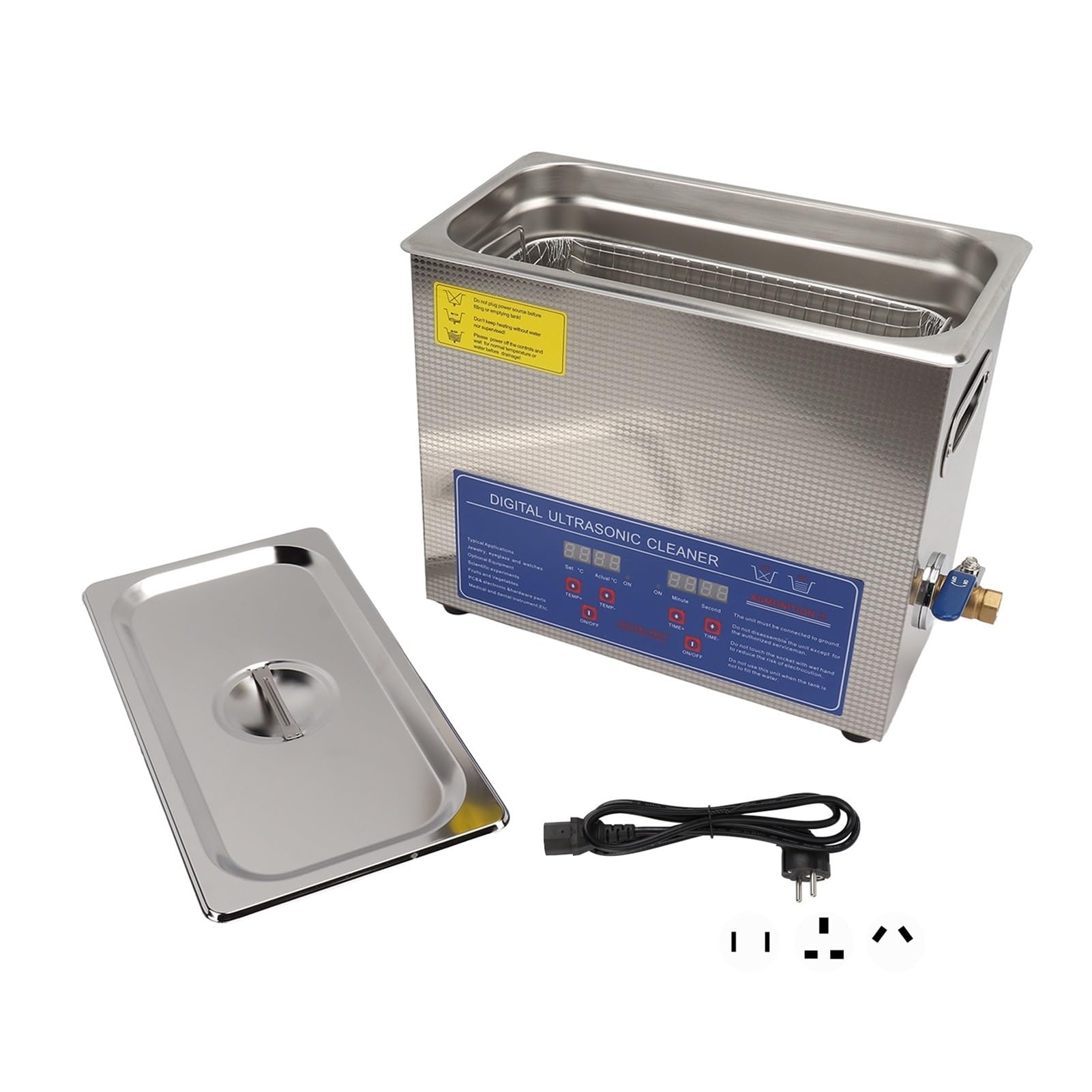 Pulitore a ultrasuoni, Funzione Di Riscaldamento Della Rondella Del Detergente For Dischi In Vinile Ad Ultrasuoni 6L Macchina For La Pulizia For Laboratori