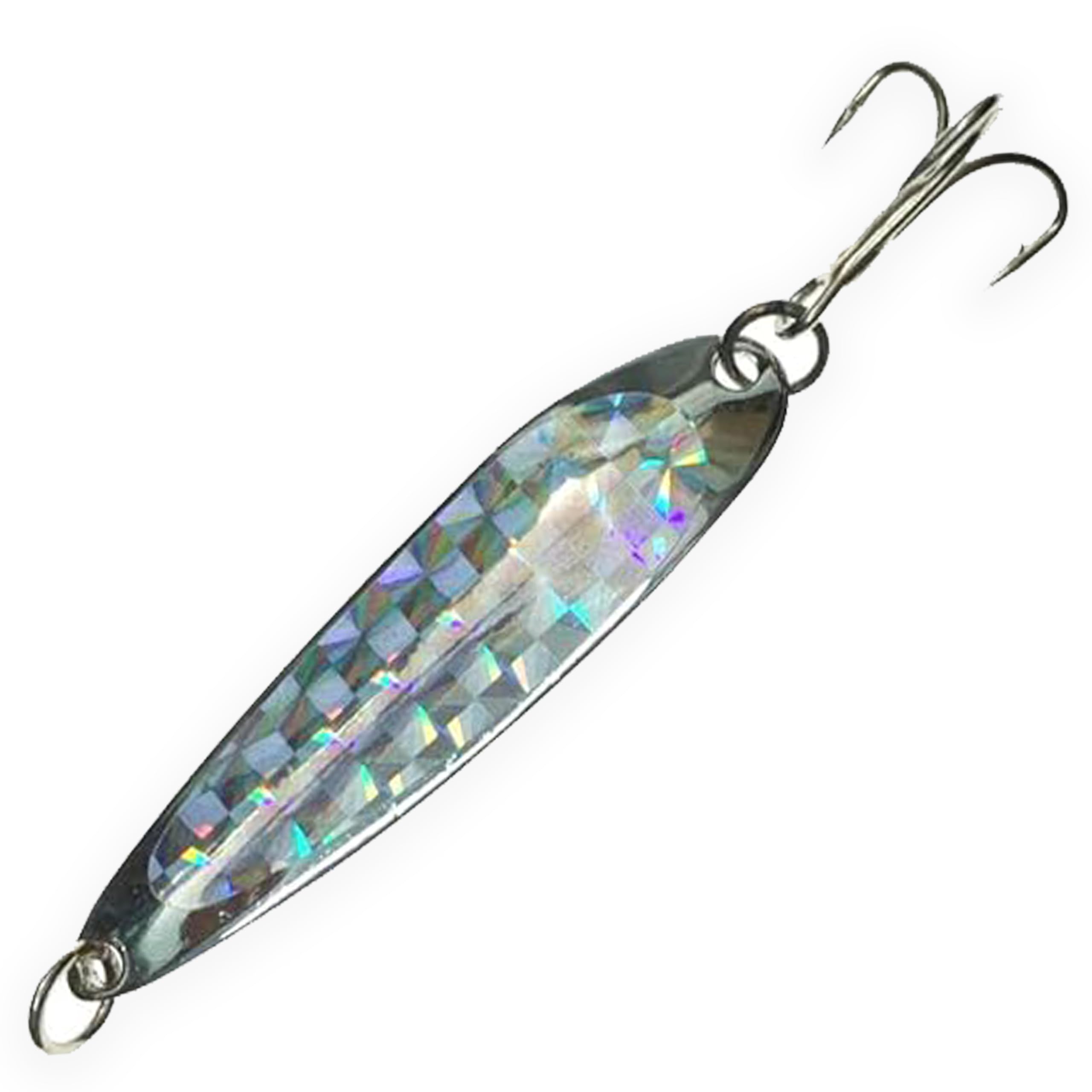 Crocodile Spoon Fishing Lures 1/2oz, Silver, 12 Pcs, Heavy-Duty Rigged, for Saltwater & Freshwater Casting, Includes Treble Hooks, Ideal for Trout, Bass, Walleye & Inshore Species : Fishing Spoons