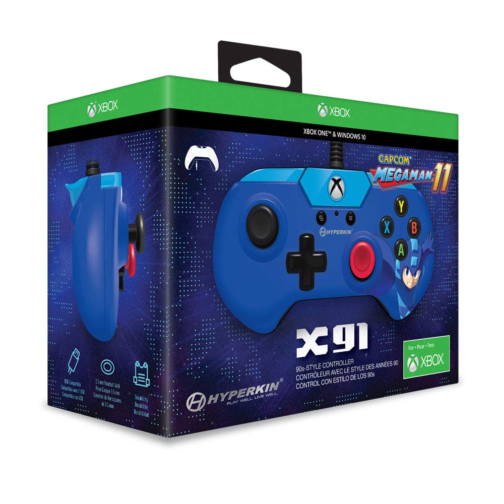 Hyperkin X91 Wired Controller for Xbox One/ Windows 10 PC (Mega Man 11 Limited Edition) - Officially Licensed By Capcom and Xbox