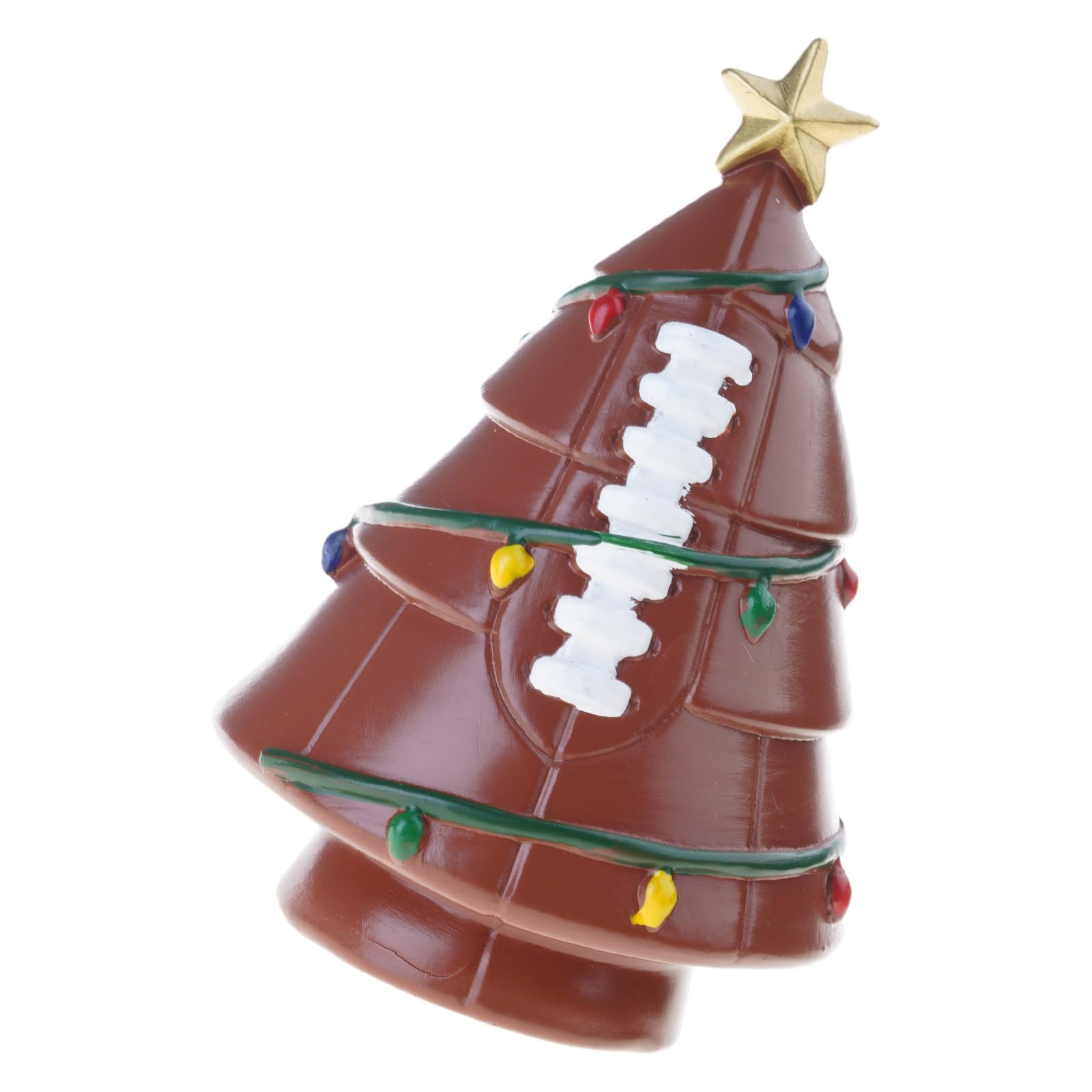 Unique Football-Shaped Resin Christmas Tree Ornament for Indoor Holiday Parties & Sports-Themed Gifts Soccer Lover Festival Tabletop Decoration