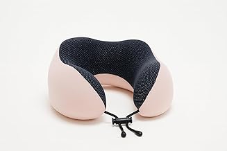 Extra Soft Memory Foam Luxury Travel Neck Support Rest Pillow with Soft Eyemask with Gel Multipurpose Premium Neck Pillow for Travelling Airplane Travel Pillow Comfortable Head Rest Neck Holder(Pink)