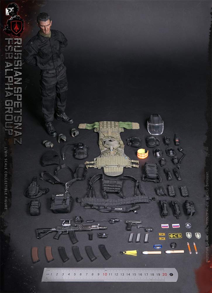 Amazon.co.jp: 1/6ロシアのスペツナズFSBアルファ部隊兵士図フルセット 