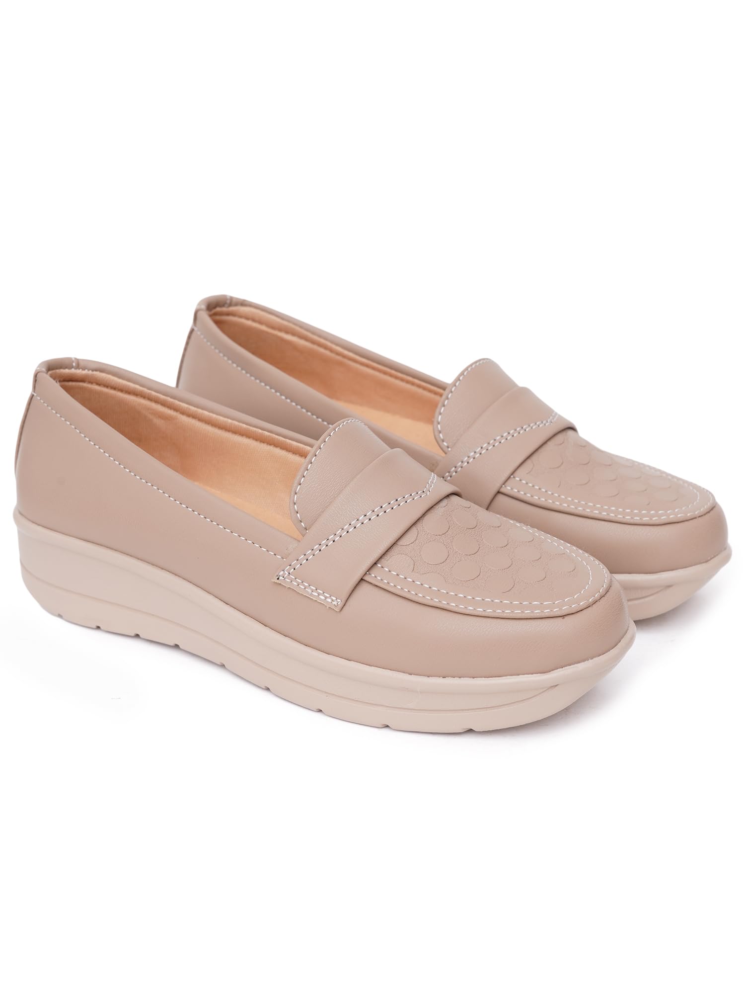 tryme Slip-On Loafers for Women for Women & Girls | Synthetic PU Leather Comfortable Walking Shoes for Office, Casual & Daily Use-picture-33