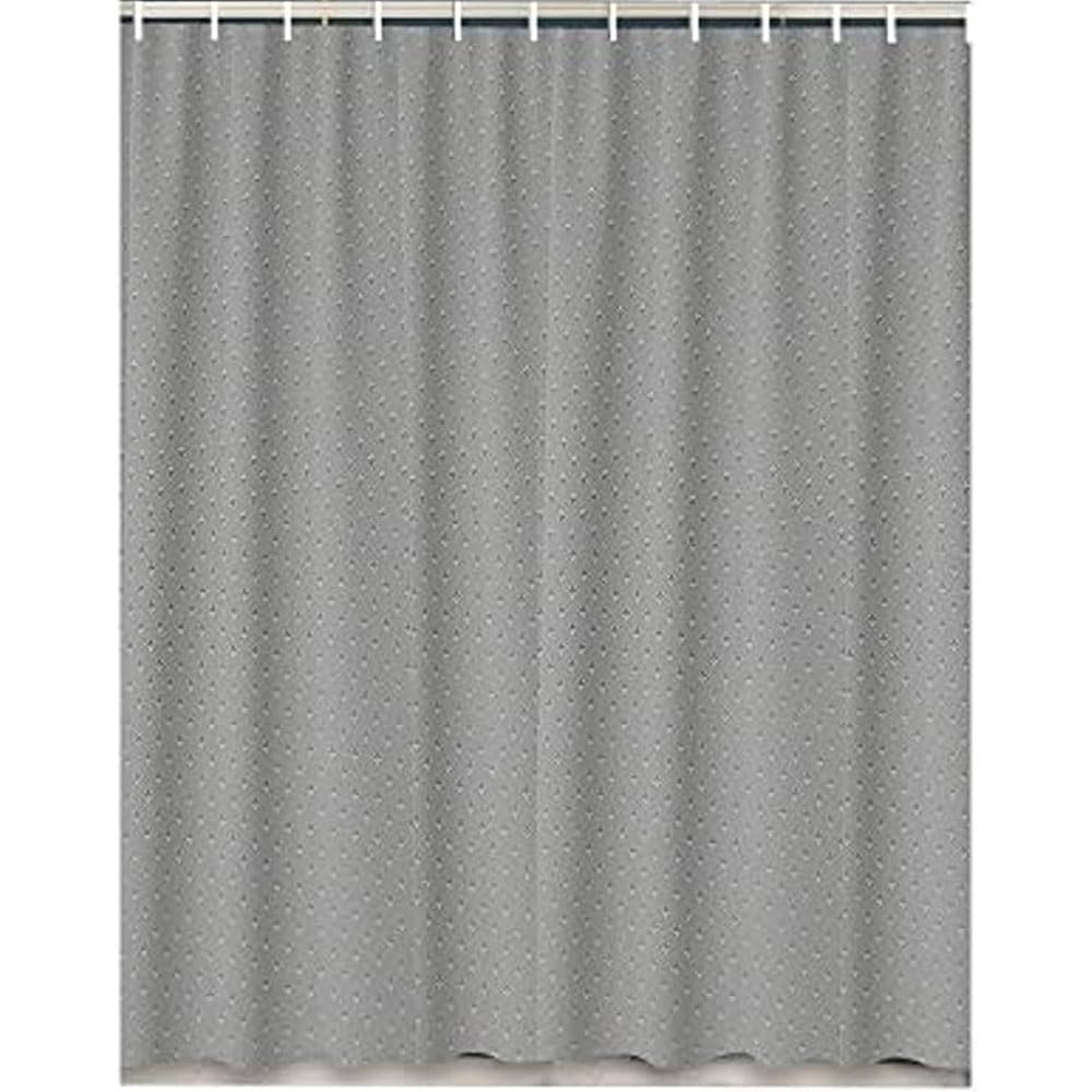 BML Shower Curtain | Heavy Duty Polyester Waterproof Bathroom Curtain | Mould Proof Mildew Resistant Bath & Quick Drying Shower Bathroom Curtain With Hooks (Light Grey)
