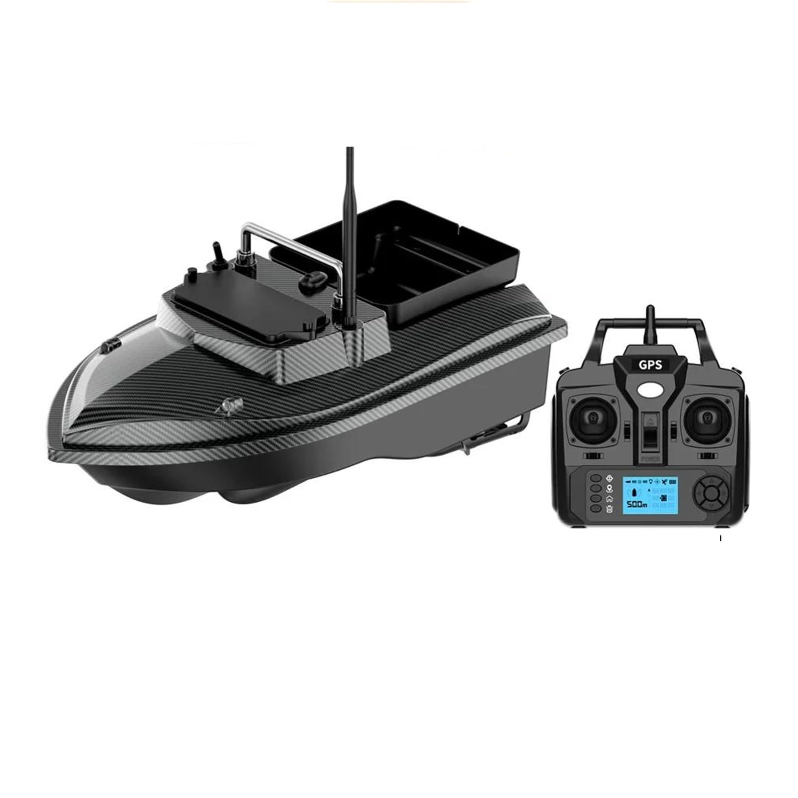 Barco cebador con Control Remoto GPS v060 150 Puntos posicionamiento Carga de 2 kg Retorno automático anidamiento automático Barco Pesca Nocturna Carpas buscador Peces,18000ah,Single Battery