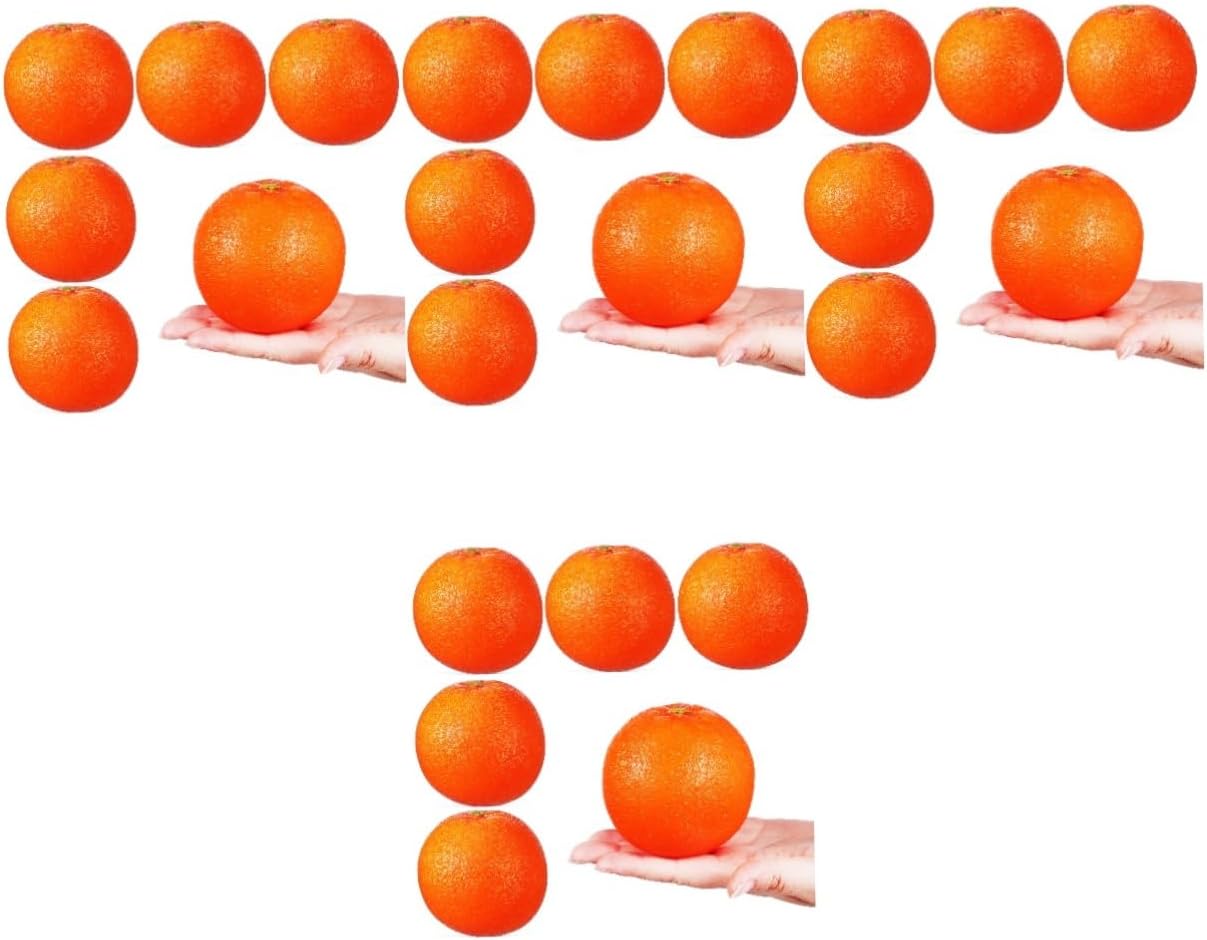 24pcs Lifelike Orange Models Realistic Artificial Fruit Decor for Home Classroom and Photography Oranges for Educational Use and Display