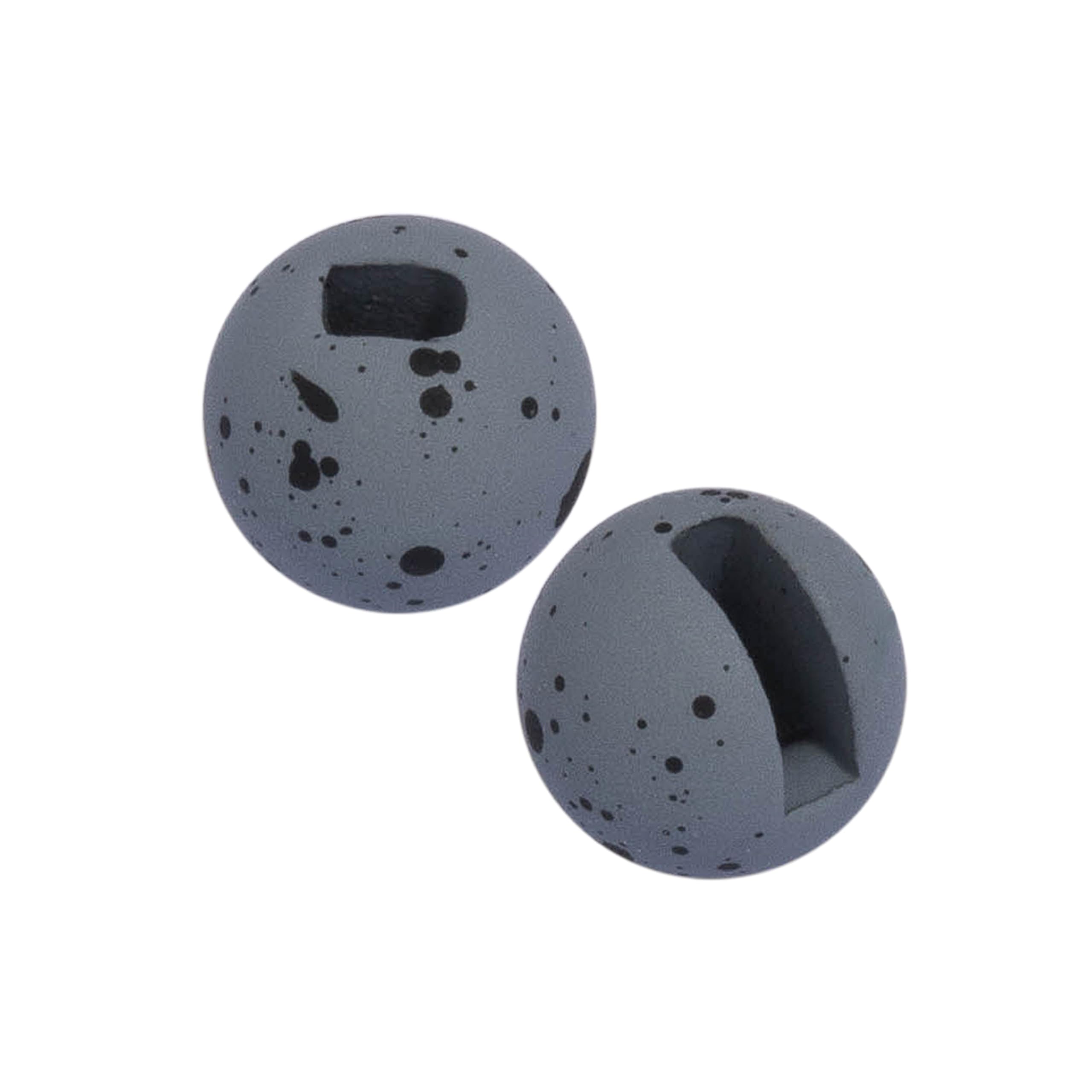 Temorah 35 Colors 2.0-6.4mm Slotted Tungsten Beads for Fly Tying (Mottled Matte Grey, 2.0mm(5/64'') 50PCS) — image 1