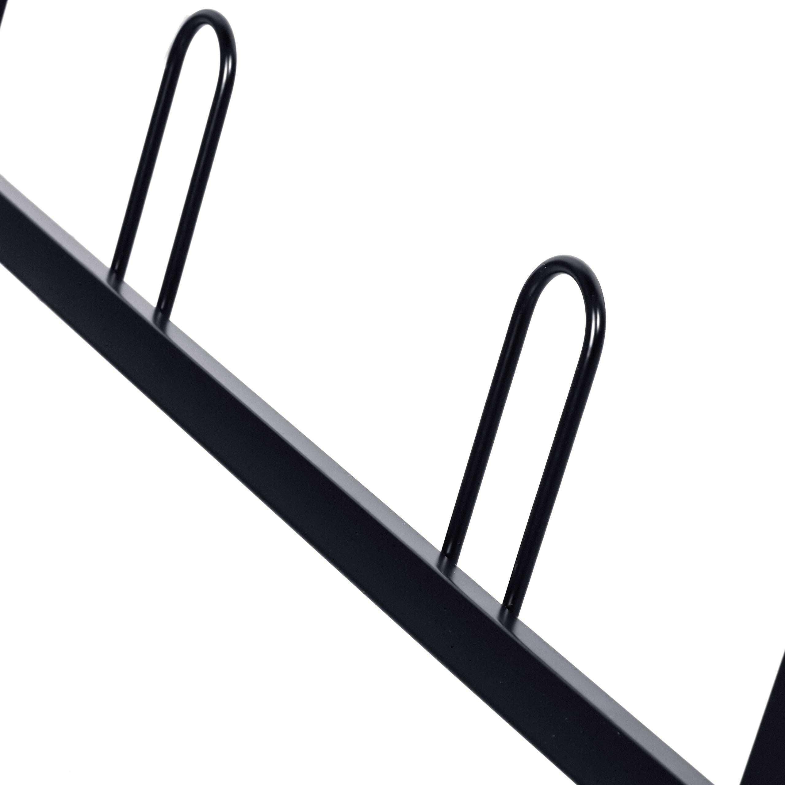 Relaxdays Stendibiancheria pieghevole in metallo, nero | HxLxP: 104,5 x 171 x 58 cm, 2 bracci regolabili