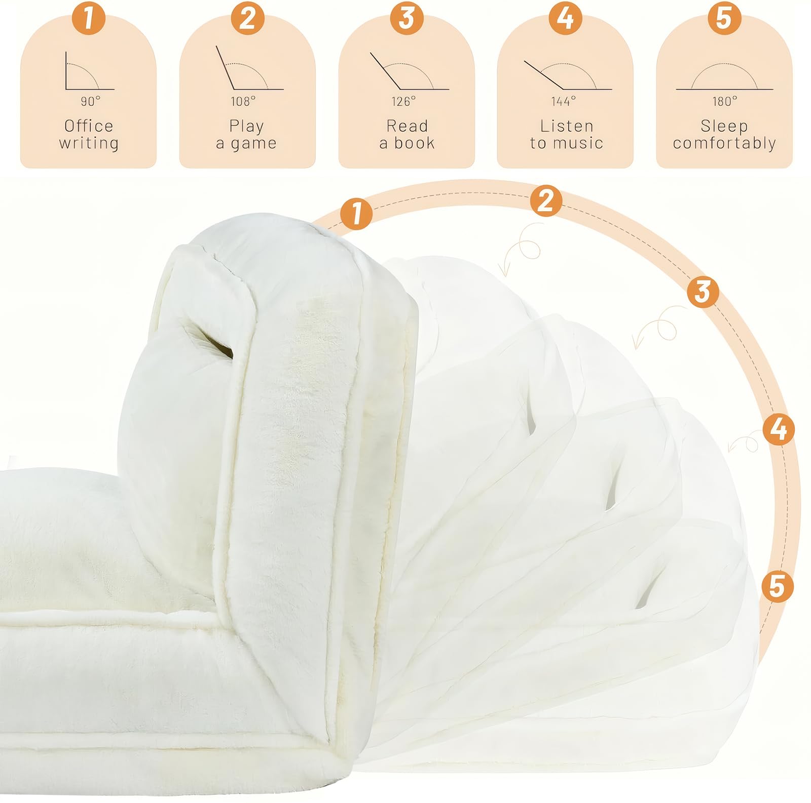 Human Dog Bed Foldable with 5 Adjustable Positions,Washable Plush Bean Bag Bed for Adults Doze Off?70''x35''x10''Inch?