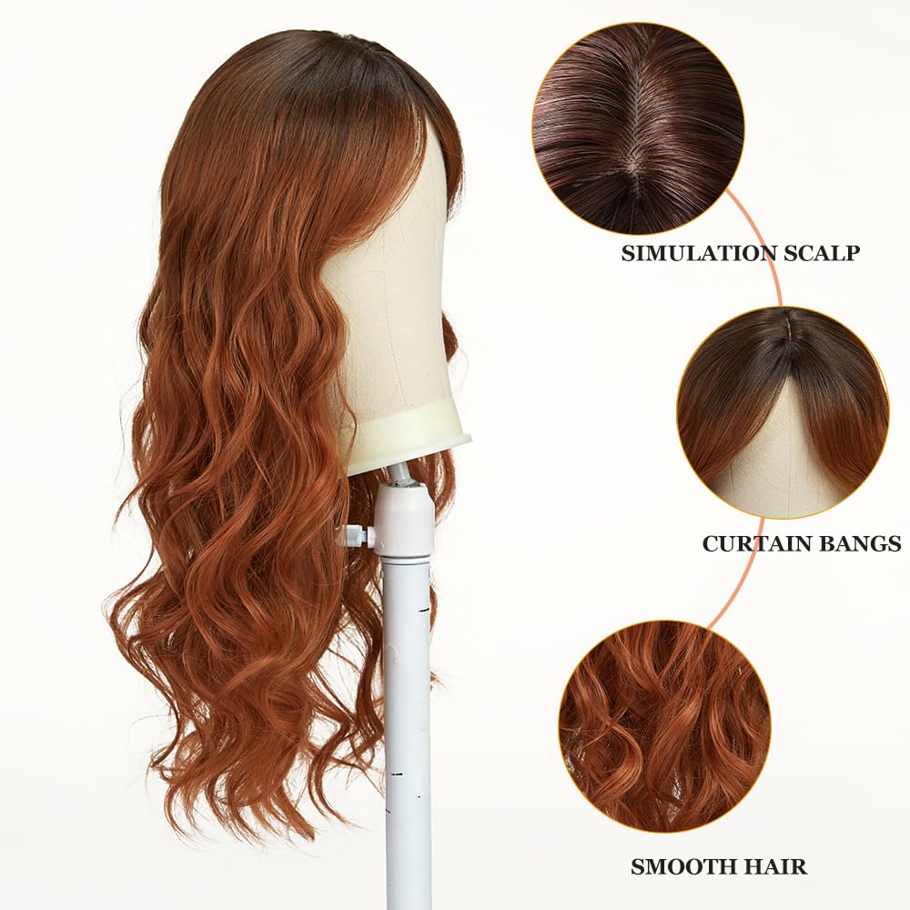 Aazon.co : Esee Long Straight Brown Wigs For Woen With Highlight - View #10