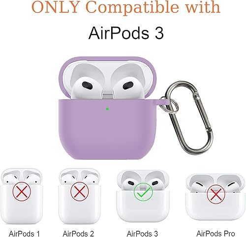 Miniatura 2 de Geeice Funda para Airpods de 3 generación con kit de limpieza, 2 en 1 de silicona suave 2021 AirPods 3 fundas protectoras completas con bolígrafo de